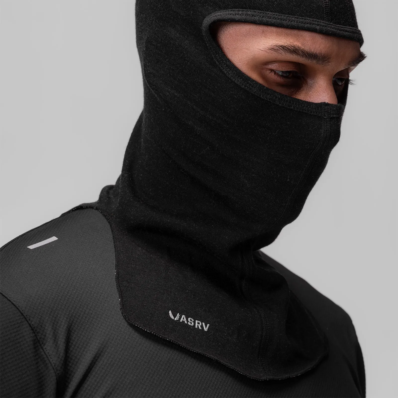 0937. Merino Wool Balaclava - Black