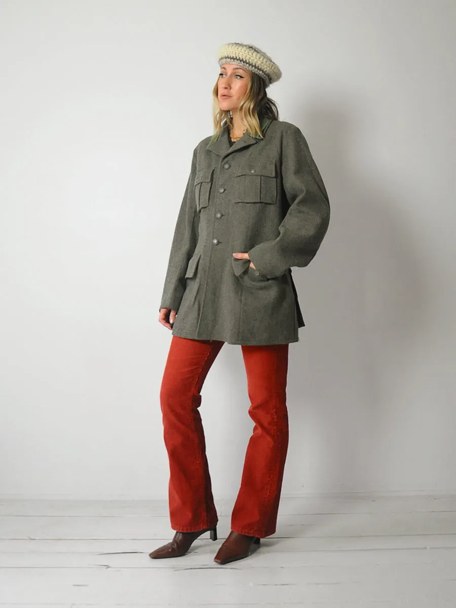 1945 Swedish Military Issue Wool Coat