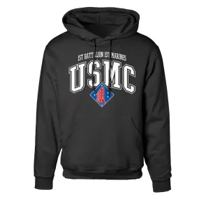 1st Battalion 1st Marines Arched Hoodie