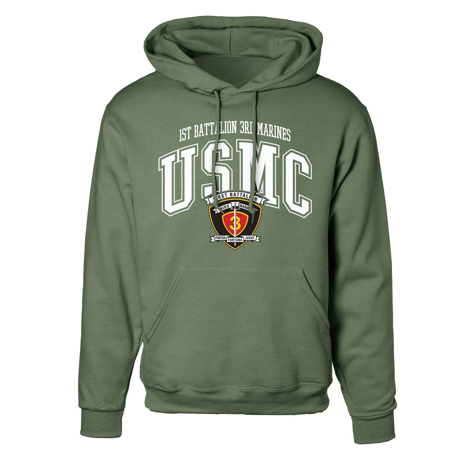 1st Battalion 3rd Marines Arched Hoodie