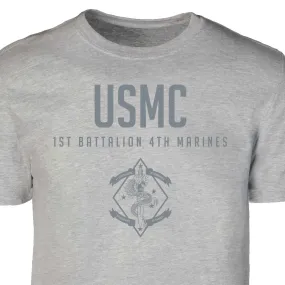 1st Battalion 4th Marines Tonal Patch Graphic T-shirt