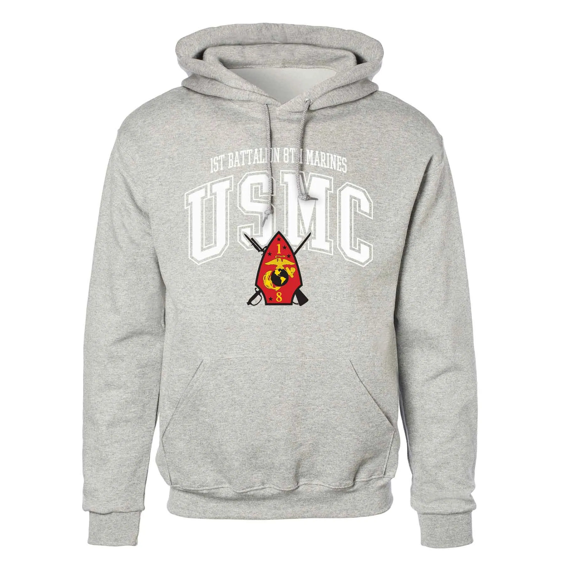 1st Battalion 8th Marines Arched Hoodie