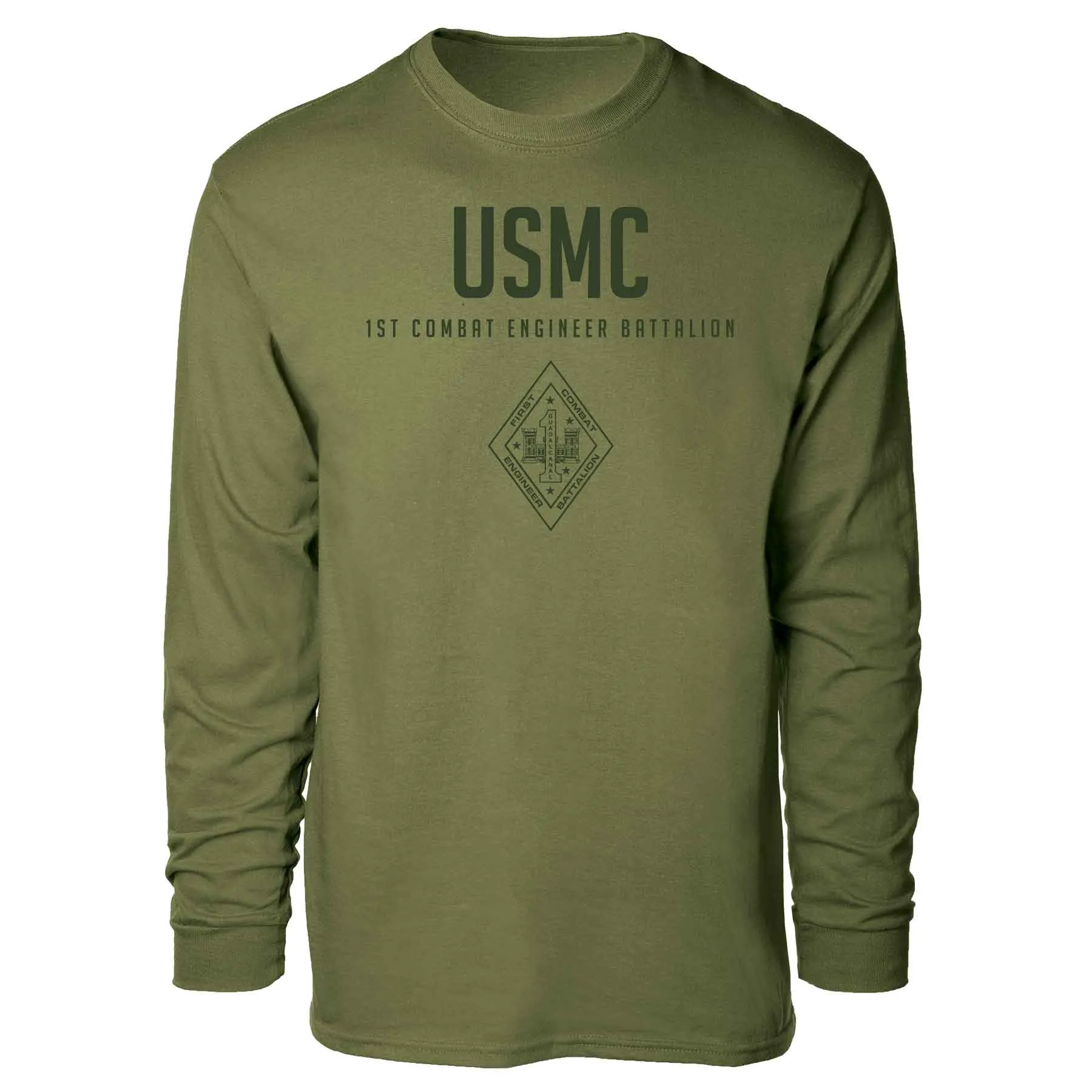 1st Combat Engineer Battalion Tonal Long Sleeve T-shirt