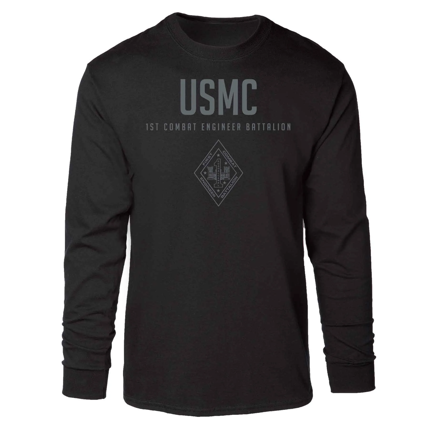 1st Combat Engineer Battalion Tonal Long Sleeve T-shirt