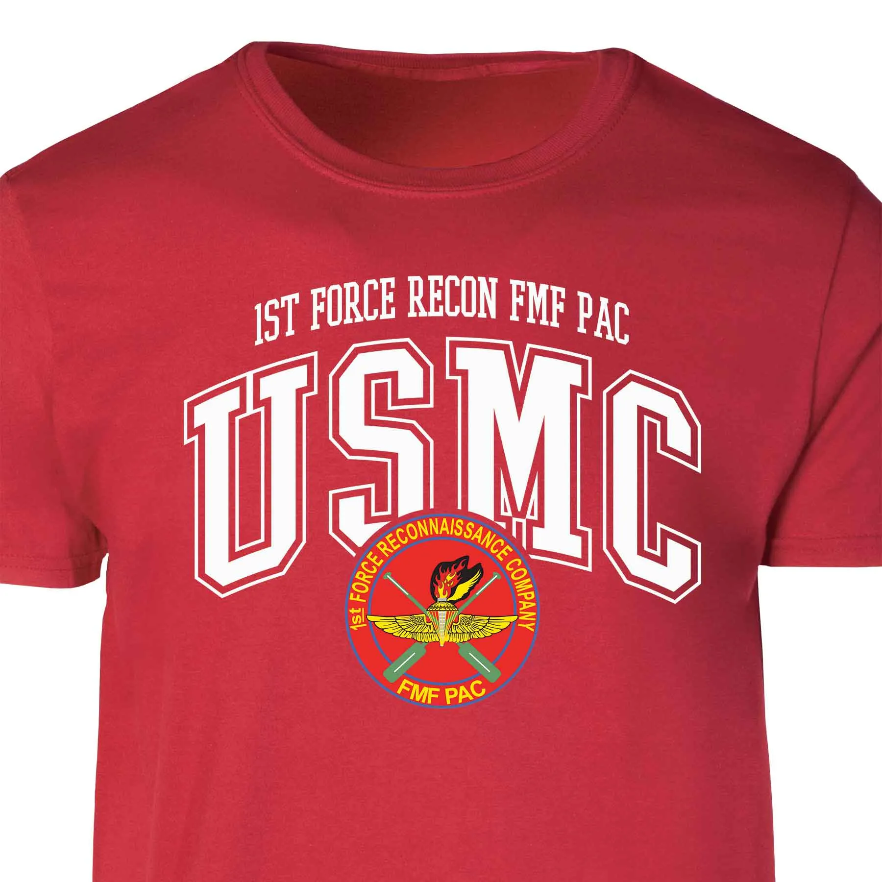 1st Force Recon FMF PAC Arched Patch Graphic T-shirt