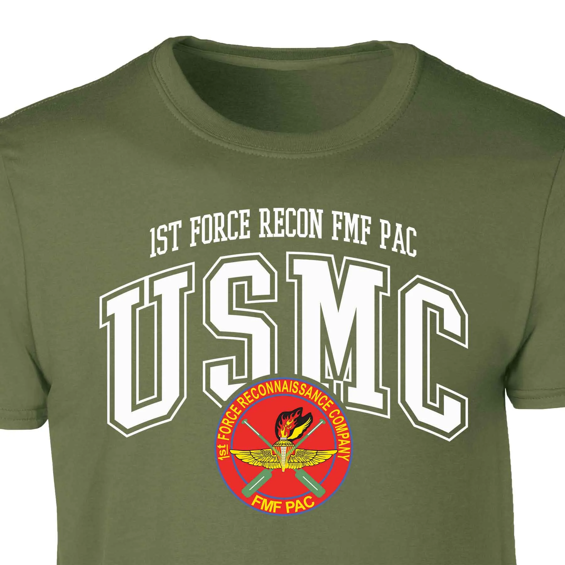 1st Force Recon FMF PAC Arched Patch Graphic T-shirt