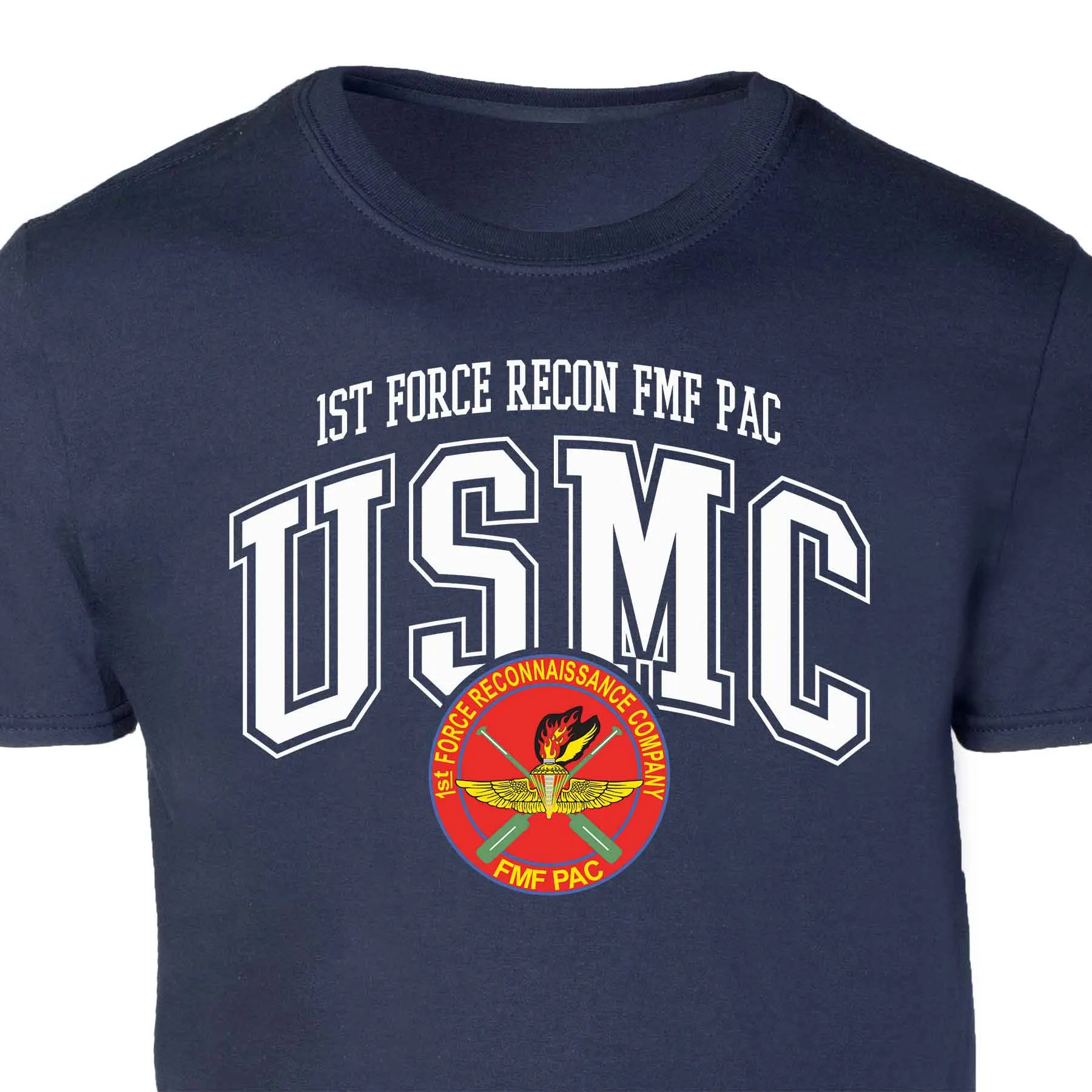 1st Force Recon FMF PAC Arched Patch Graphic T-shirt