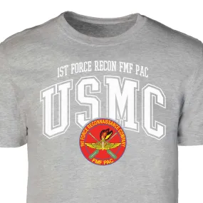 1st Force Recon FMF PAC Arched Patch Graphic T-shirt