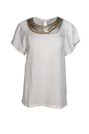 3.1 Phillip Lim - Ivory Silk Shift Blouse Sz 4