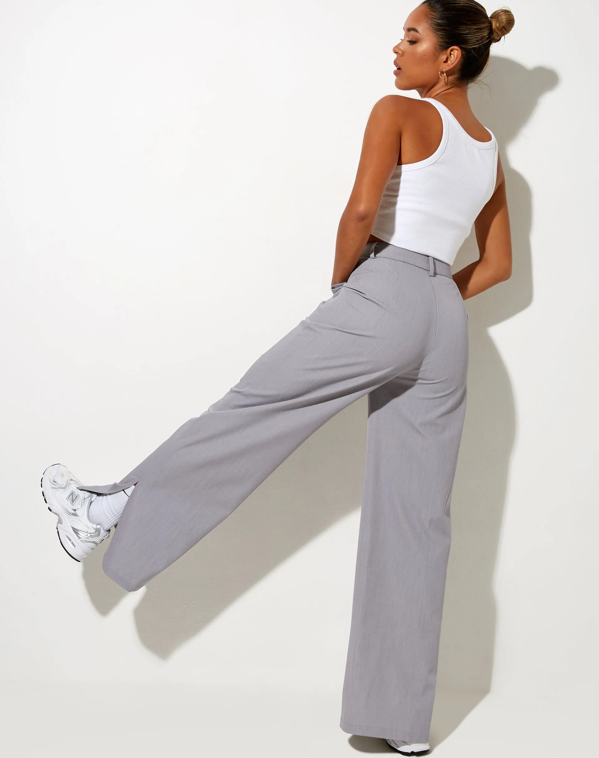 Abby Trouser in Silver Grey