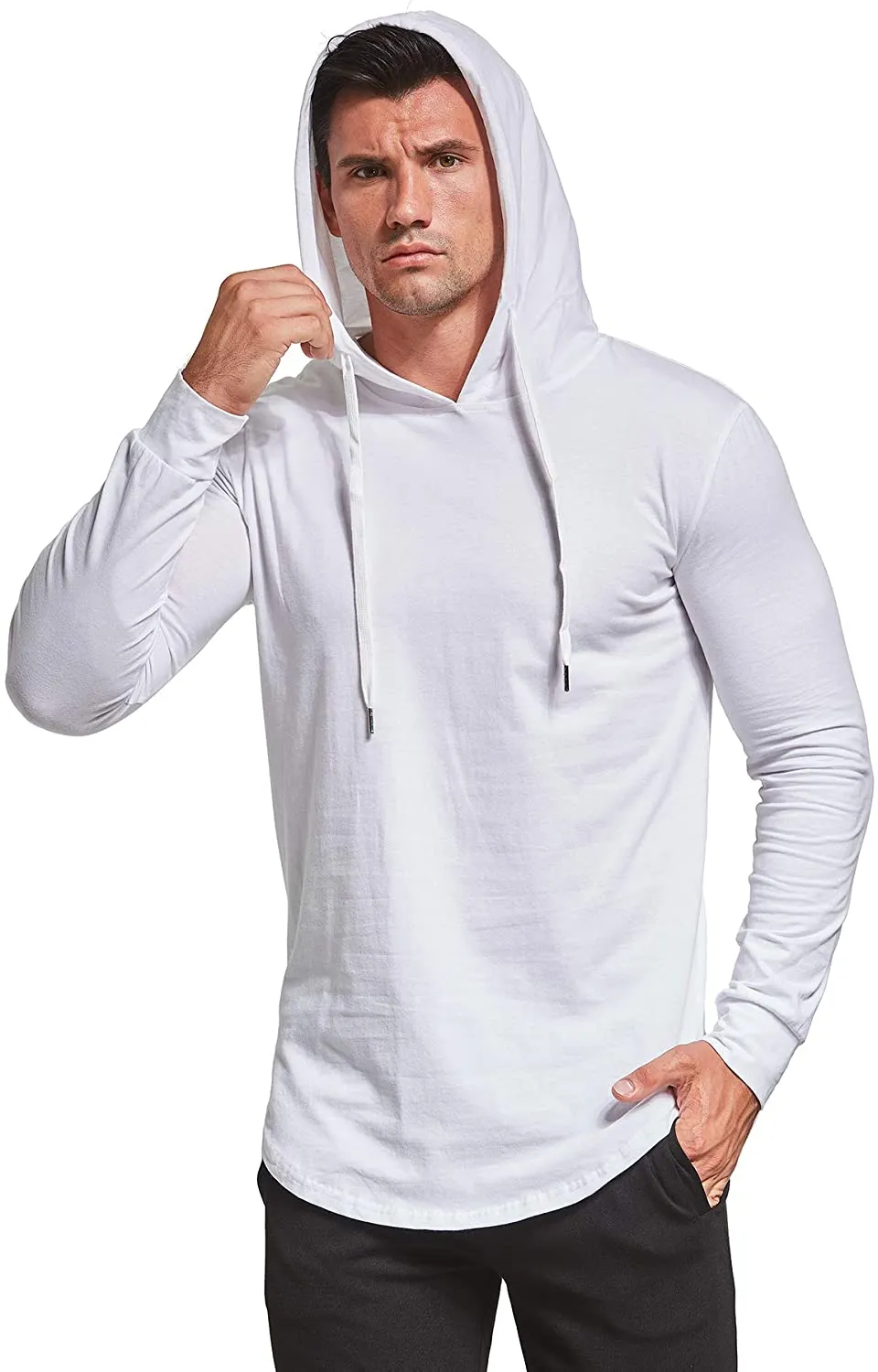 Aiyino Men's S-5X Short/Long Sleeve Fashion Athletic Hoodies Sport Sweatshirt  Pullover