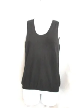 ALEXANDER McQUEEN ITALY Cashmere Tank Top Shirt M BLACK