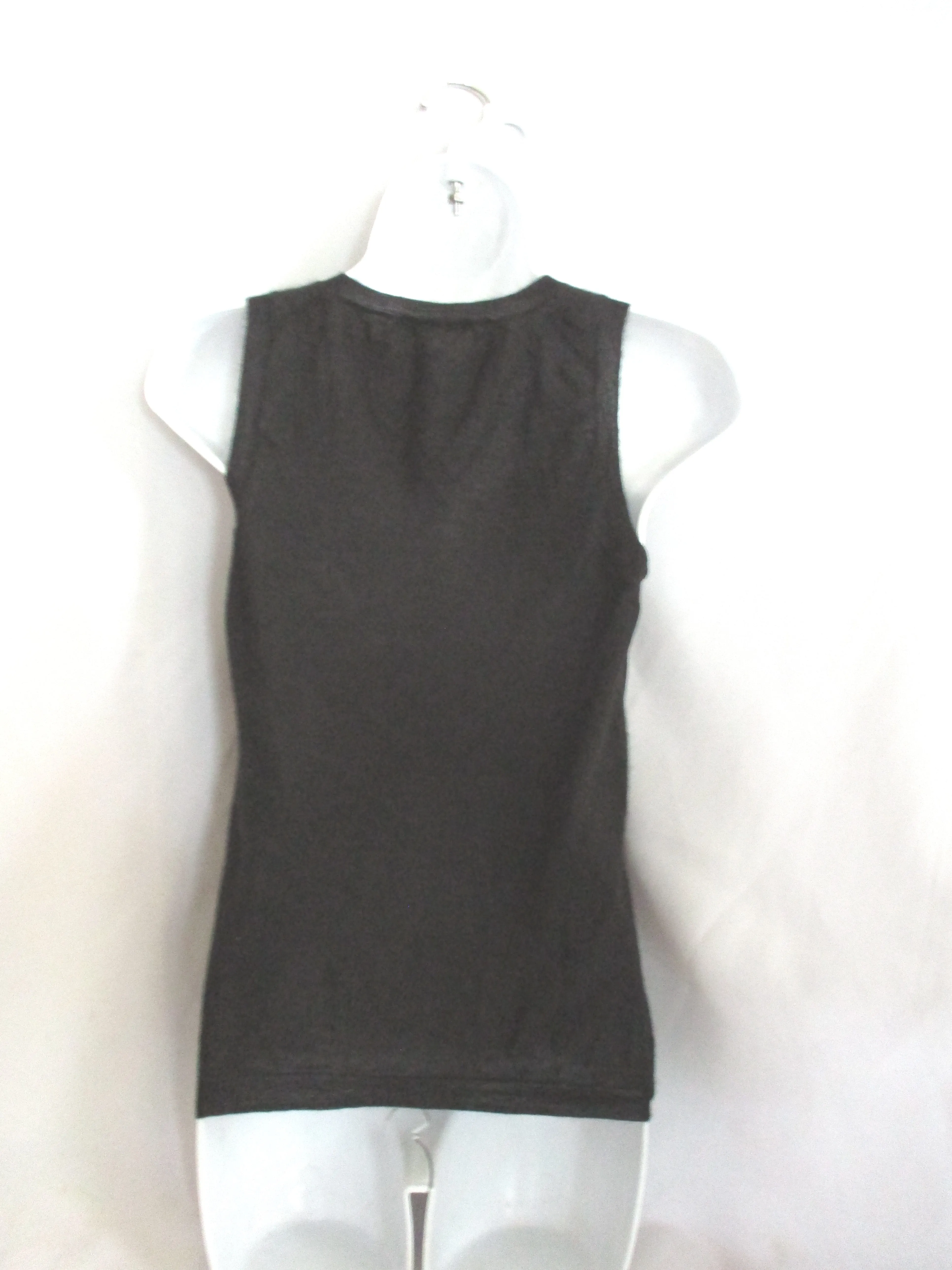 ALEXANDER McQUEEN ITALY Cashmere Tank Top Shirt M BLACK