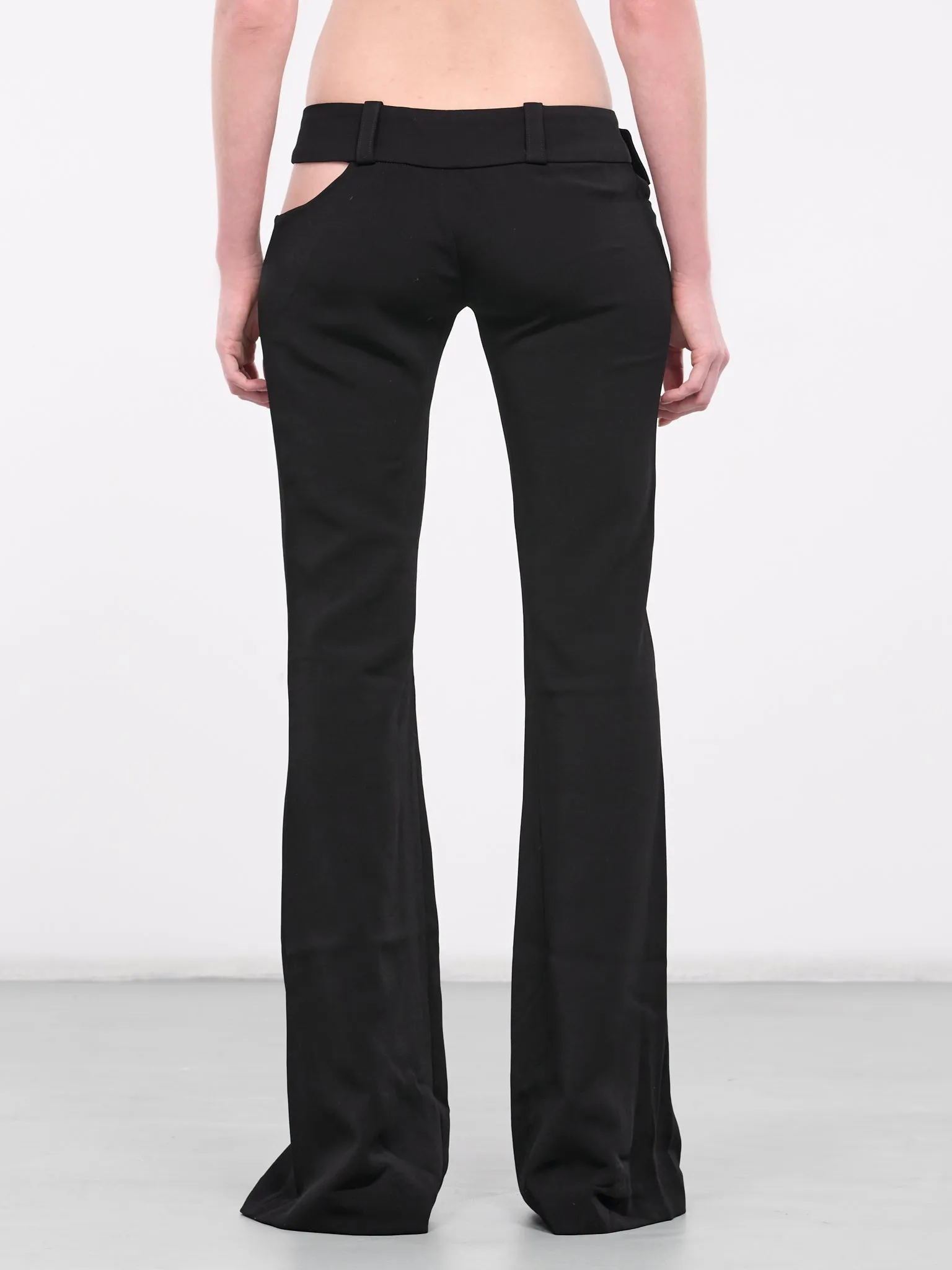 Anqa Belted Trousers (AQBRCY08-BLACK-SILVER)