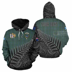 Arbuthnot Crest Tartan Hoodie with New Zealand Silver Fern Half Style