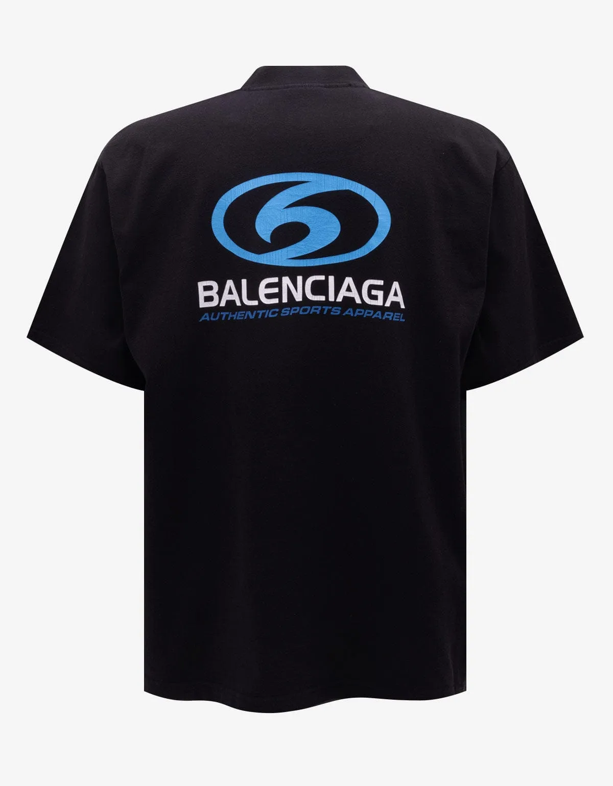 Balenciaga Black Sports Logo Medium T-Shirt