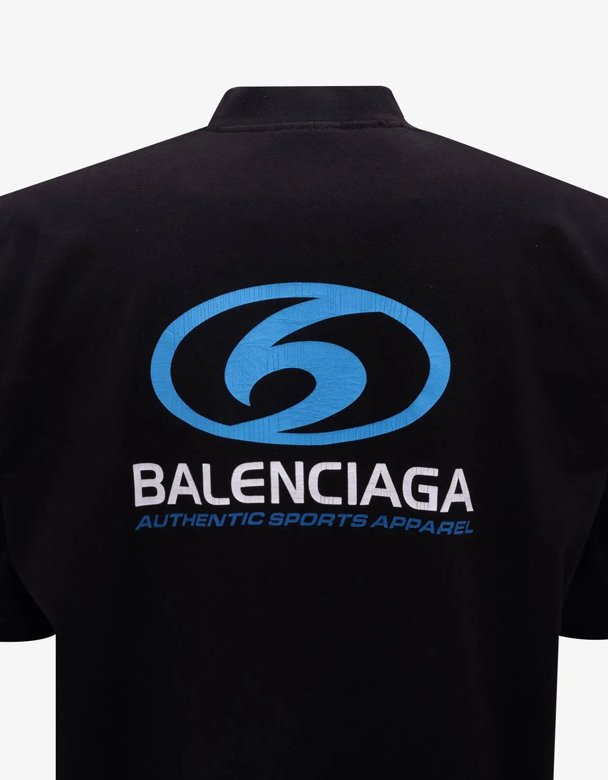 Balenciaga Black Sports Logo Medium T-Shirt