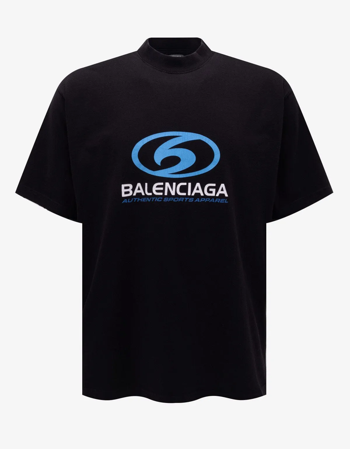 Balenciaga Black Sports Logo Medium T-Shirt