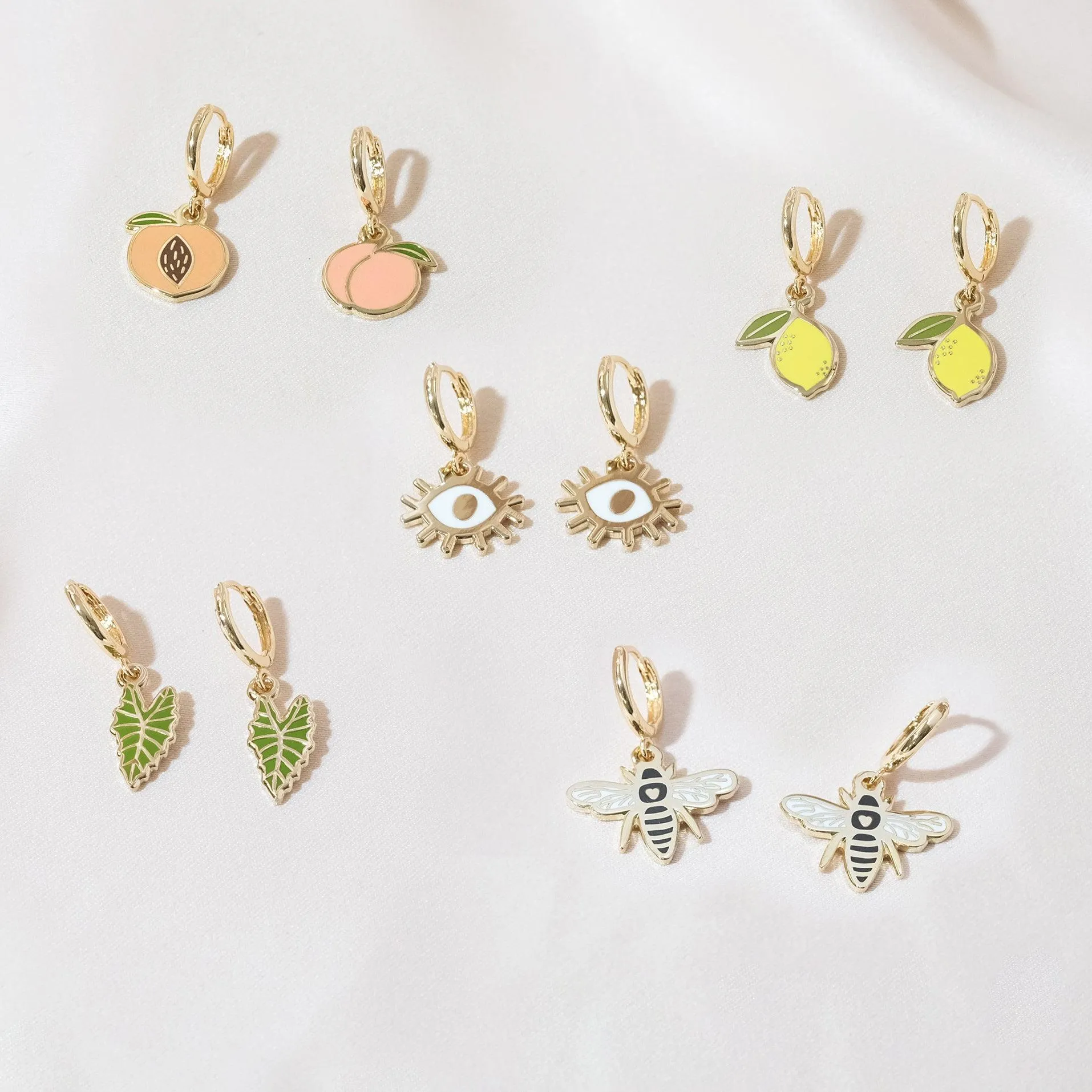 Bee Huggie Hoop Earrings