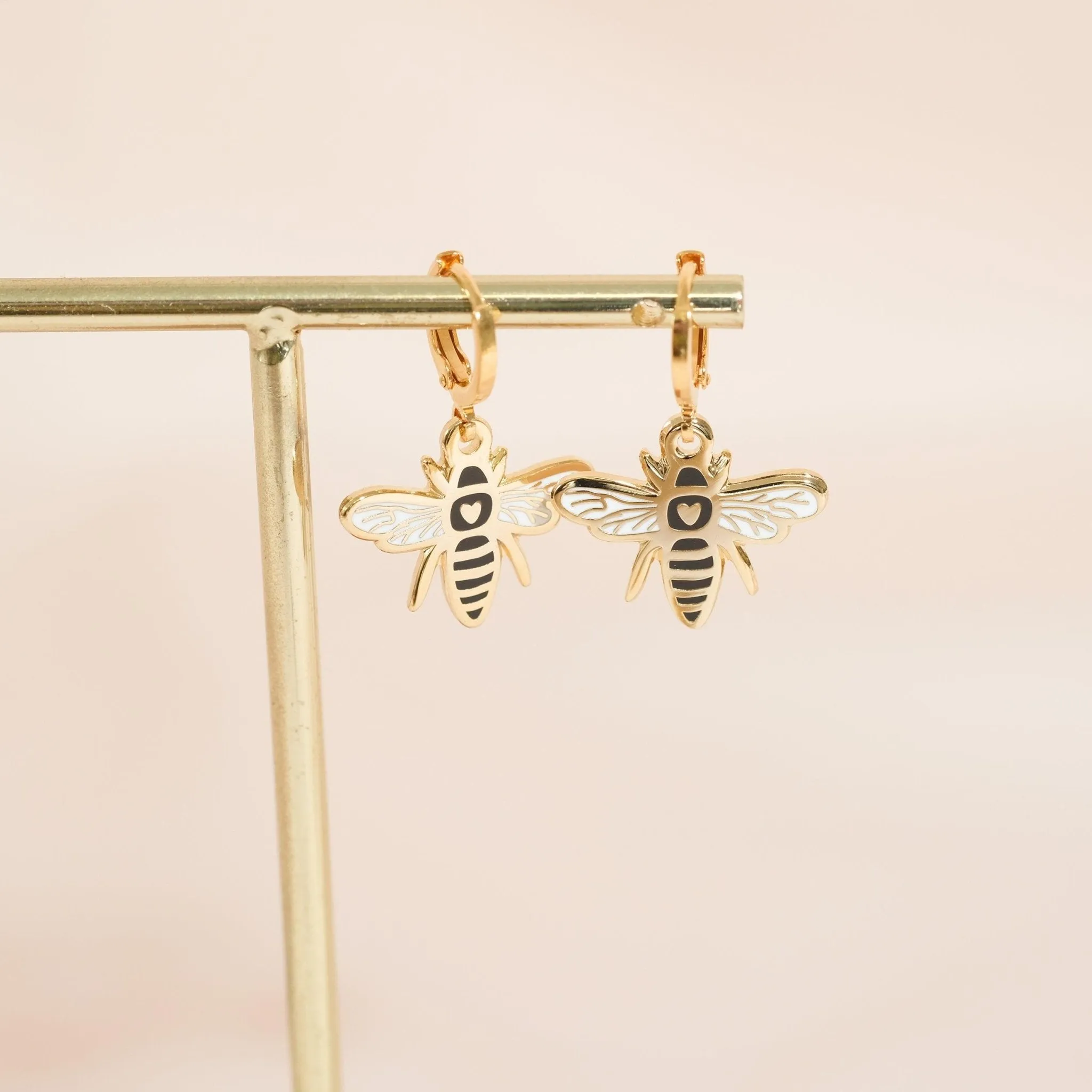 Bee Huggie Hoop Earrings