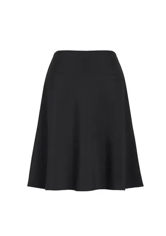 Biz Corporate Womens Bandless Flared Skirt (20718)-Clearance