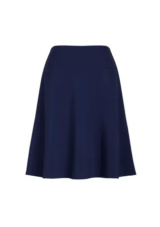 Biz Corporate Womens Bandless Flared Skirt (20718)-Clearance