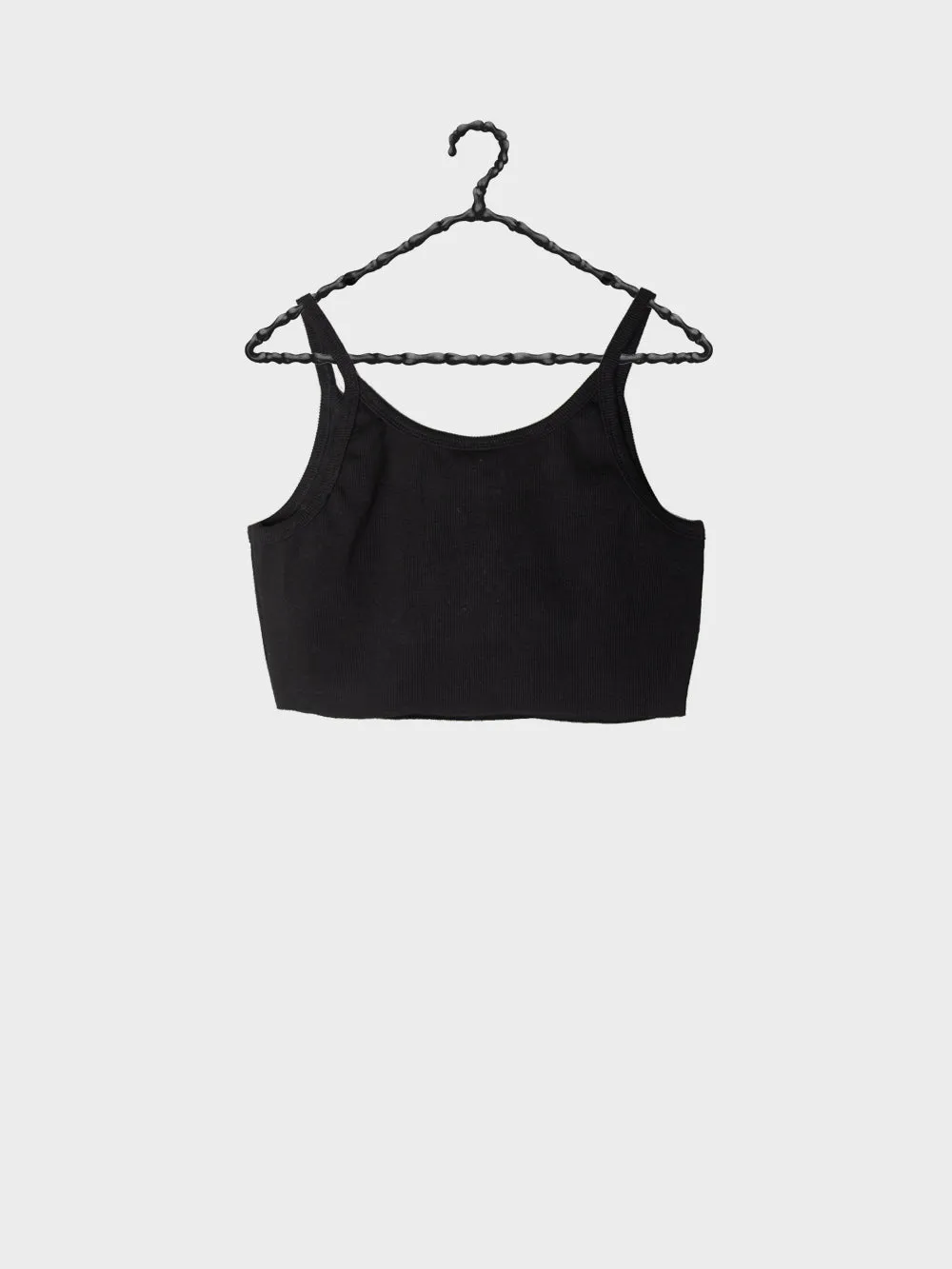 Bones Club Rib Crop - Vintage Black