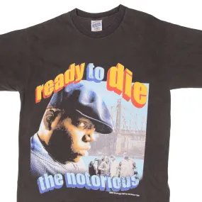 BOOTLEG RAP TEE SHIRT THE NOTORIOUS BIG READY TO DIE SIZE XL SINGLE STITCH