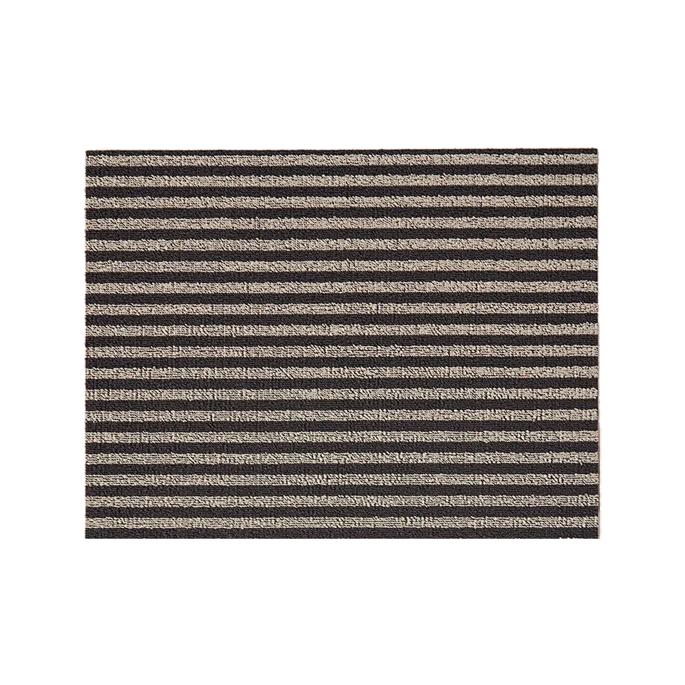 BRETON STRIPE SHAG UTILITY MAT, GRAVEL