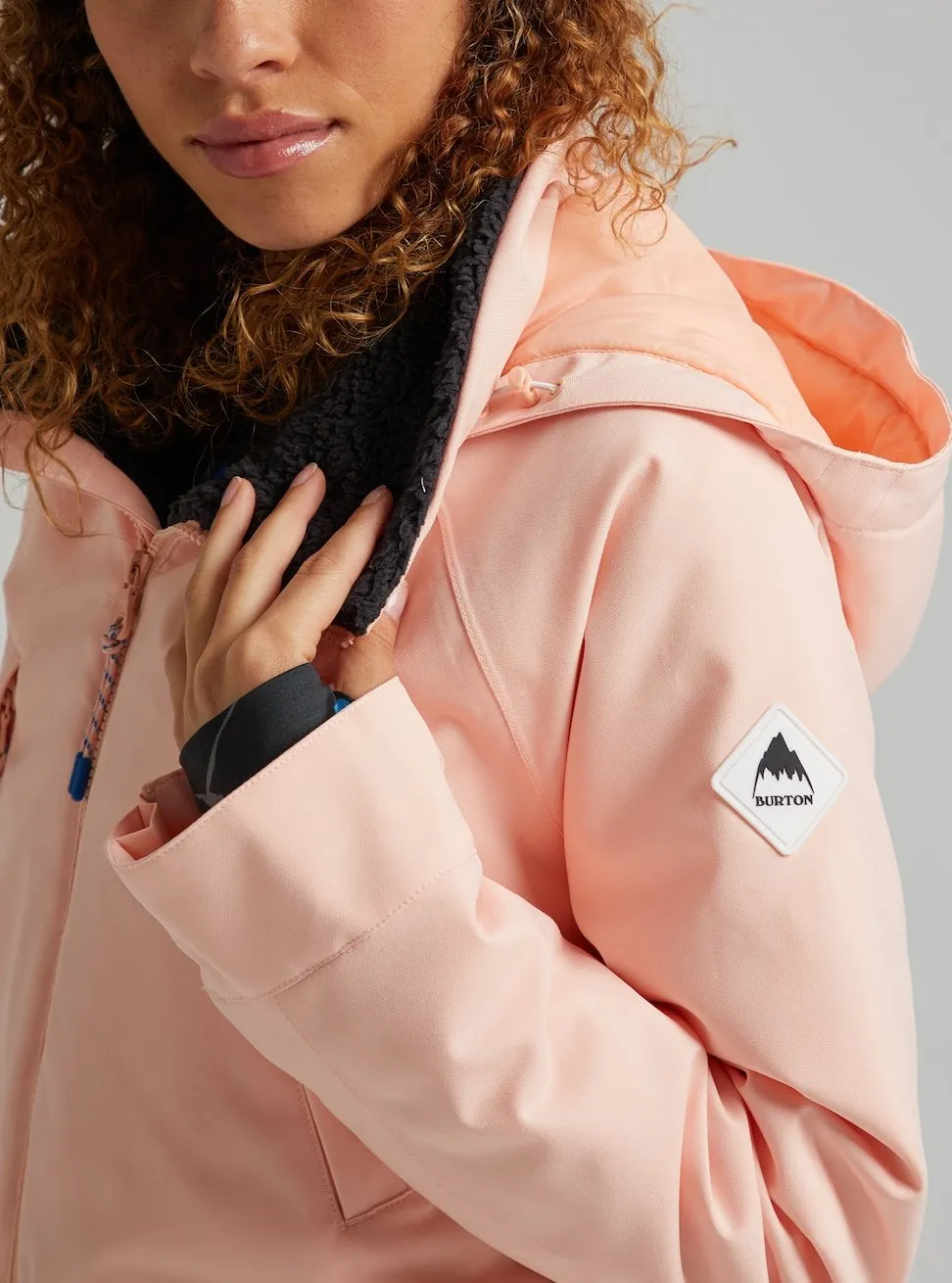 Burton Prowess Womens Jacket Peach Melba / Stout White