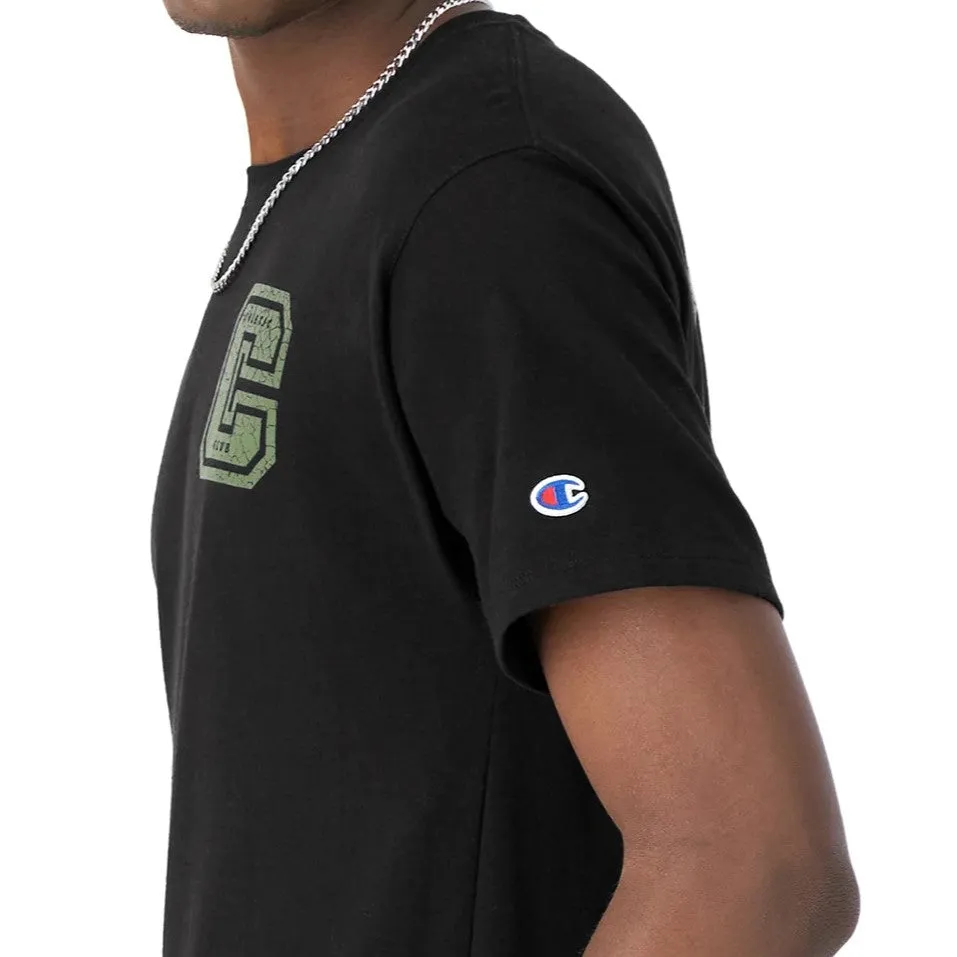 Champion Classic Big C Logo Graphic T-Shirt - Black