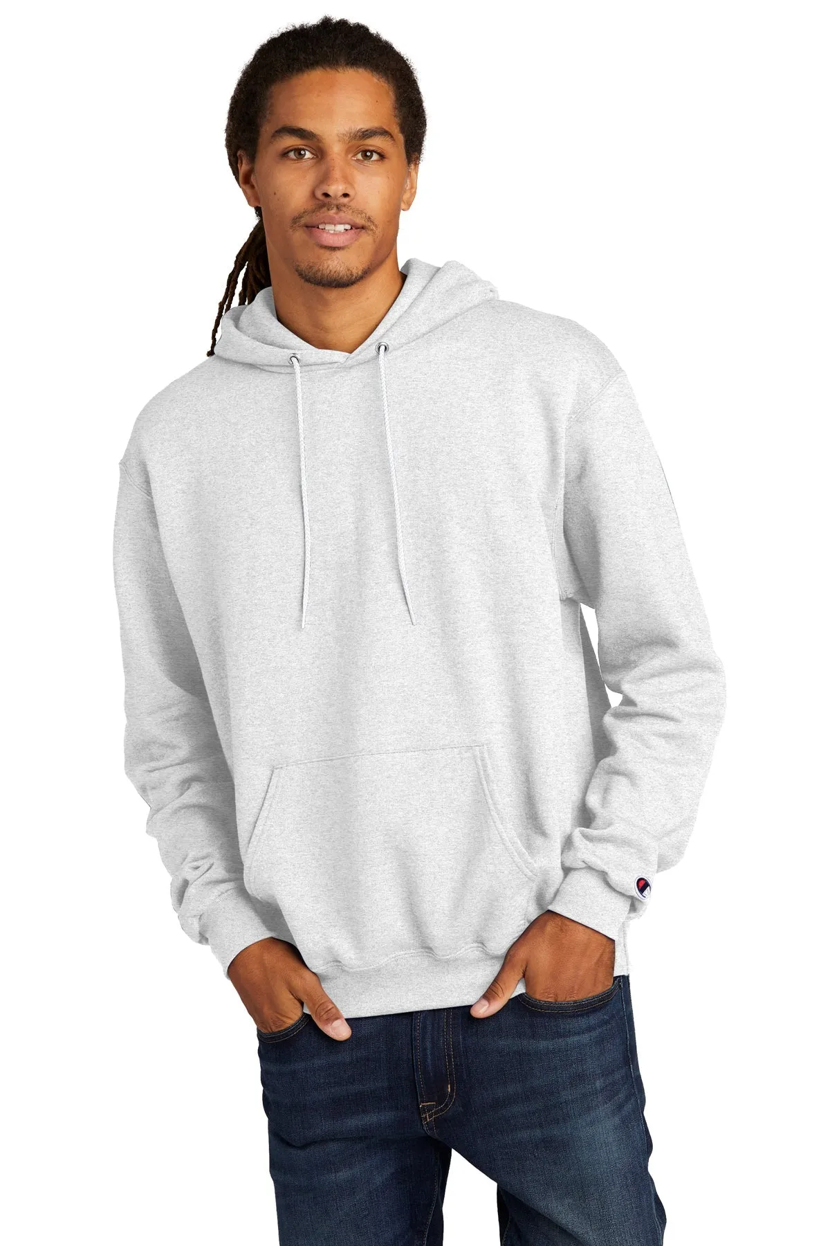 Champion Eco Fleece Pullover Hoodie, Silver Grey