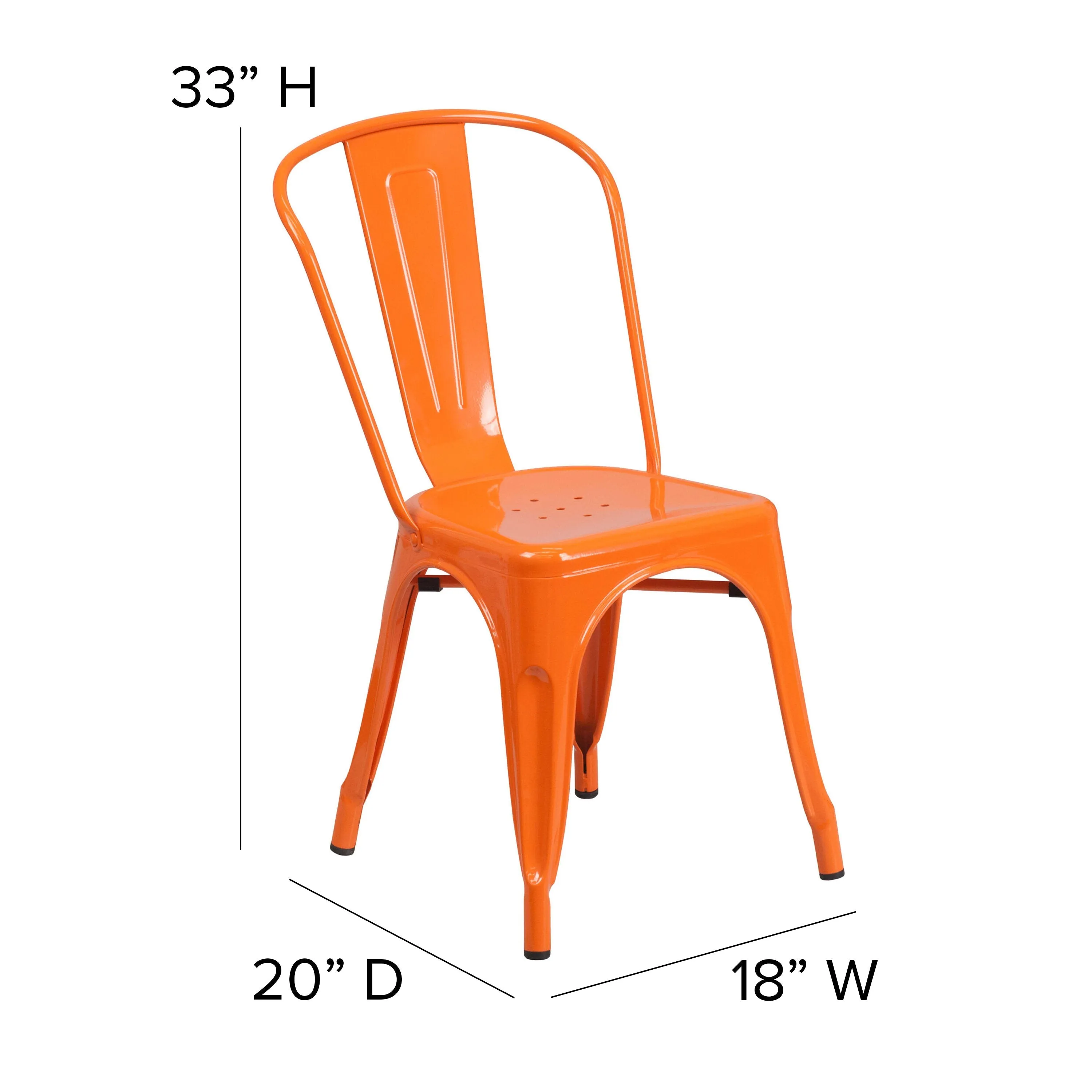 Commercial Grade Metal Indoor-Outdoor Stackable Chair