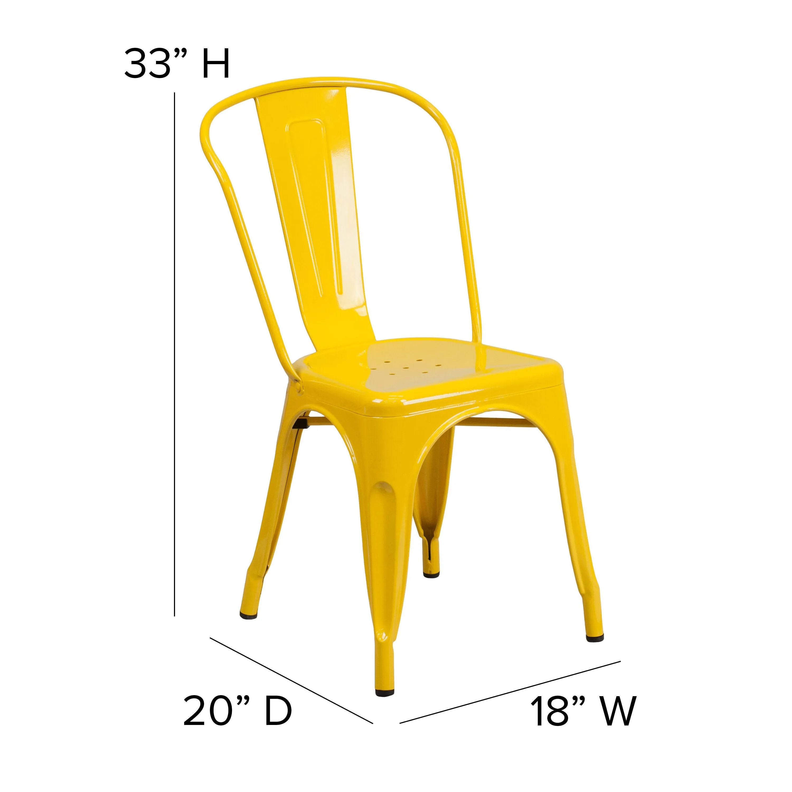 Commercial Grade Metal Indoor-Outdoor Stackable Chair