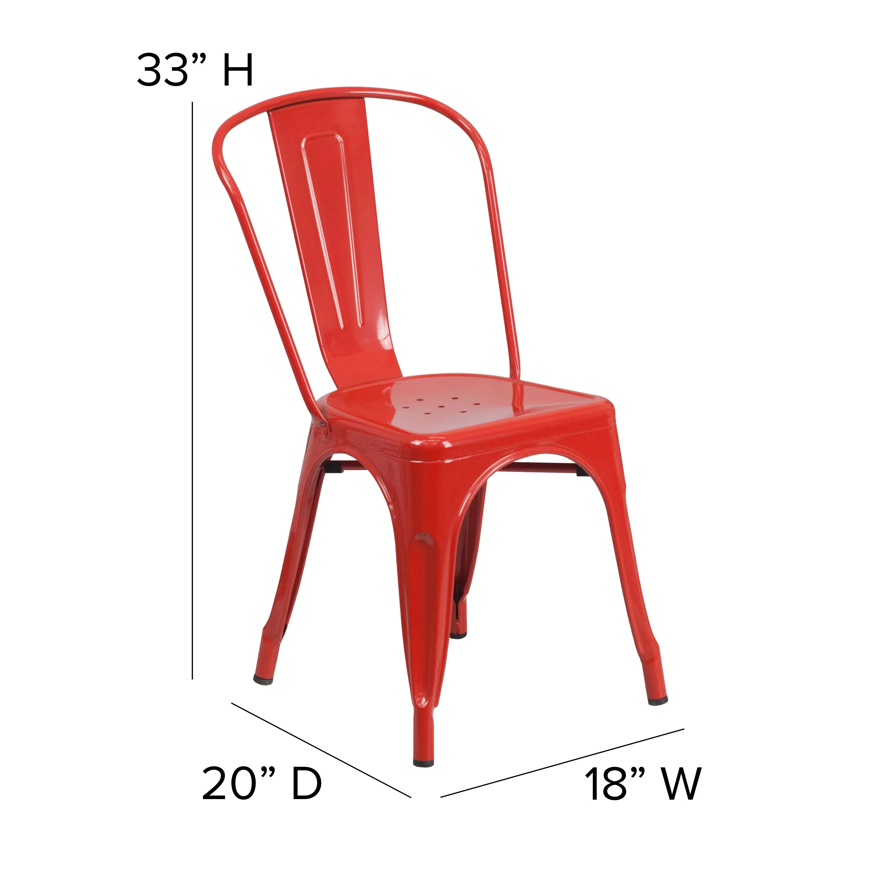 Commercial Grade Metal Indoor-Outdoor Stackable Chair