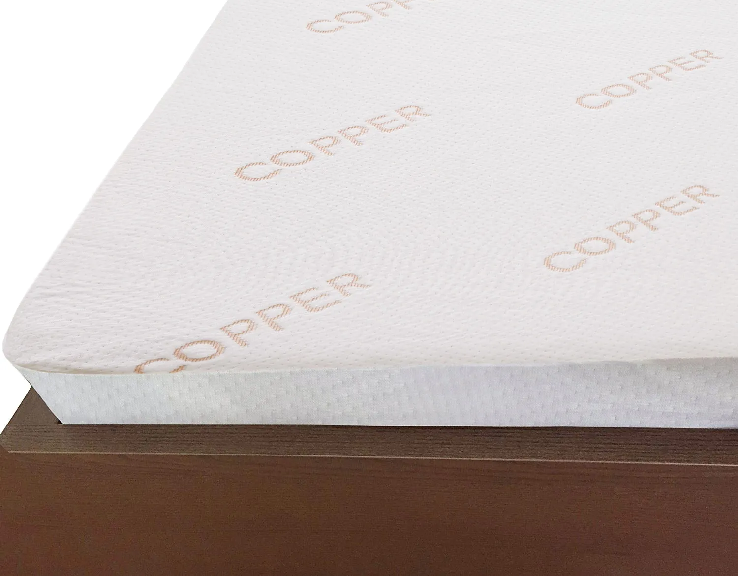 Copper Infused Cushioned Anti Viral Mattress Protector Waterproof Fully Enclosed Zip Closure