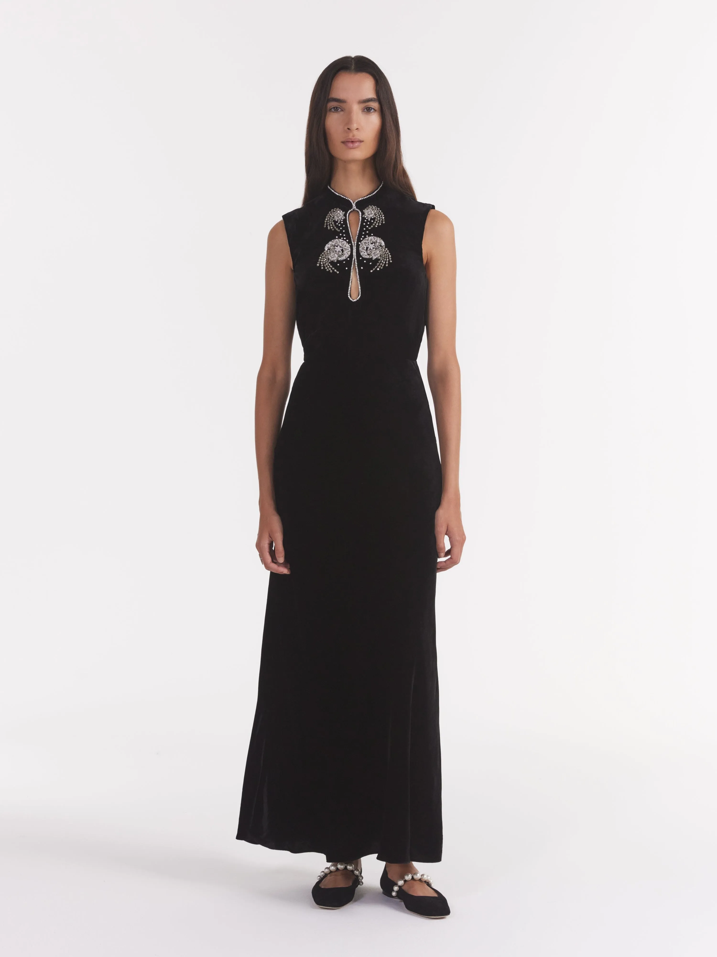 Diane Dress in Black Celestial Rays