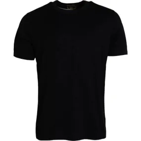 Dolce & Gabbana Black Cotton Round Neck Short Sleeves Men T-shirt