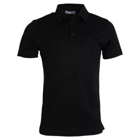 Dolce & Gabbana Black Logo Cotton Collared Polo Top T-shirt