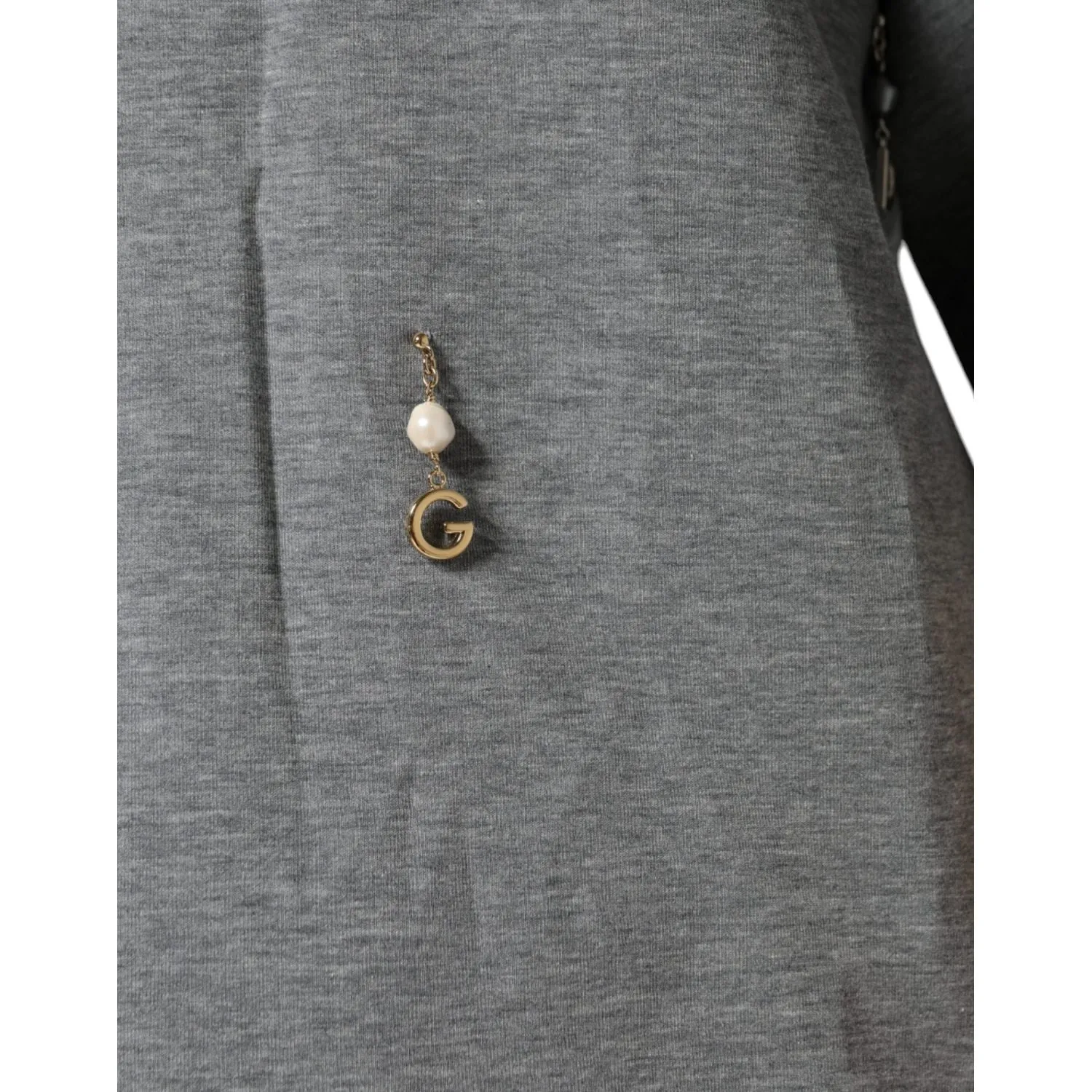 Dolce & Gabbana Gray Cotton Blend Embellished Tee T-shirt