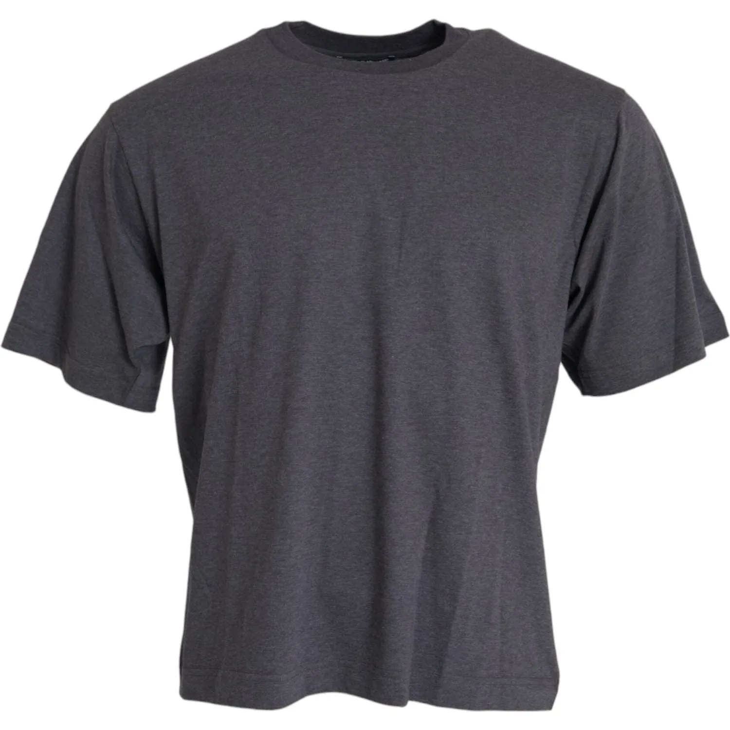 Dolce & Gabbana Gray Cotton Round Neck Short Sleeve T-shirt