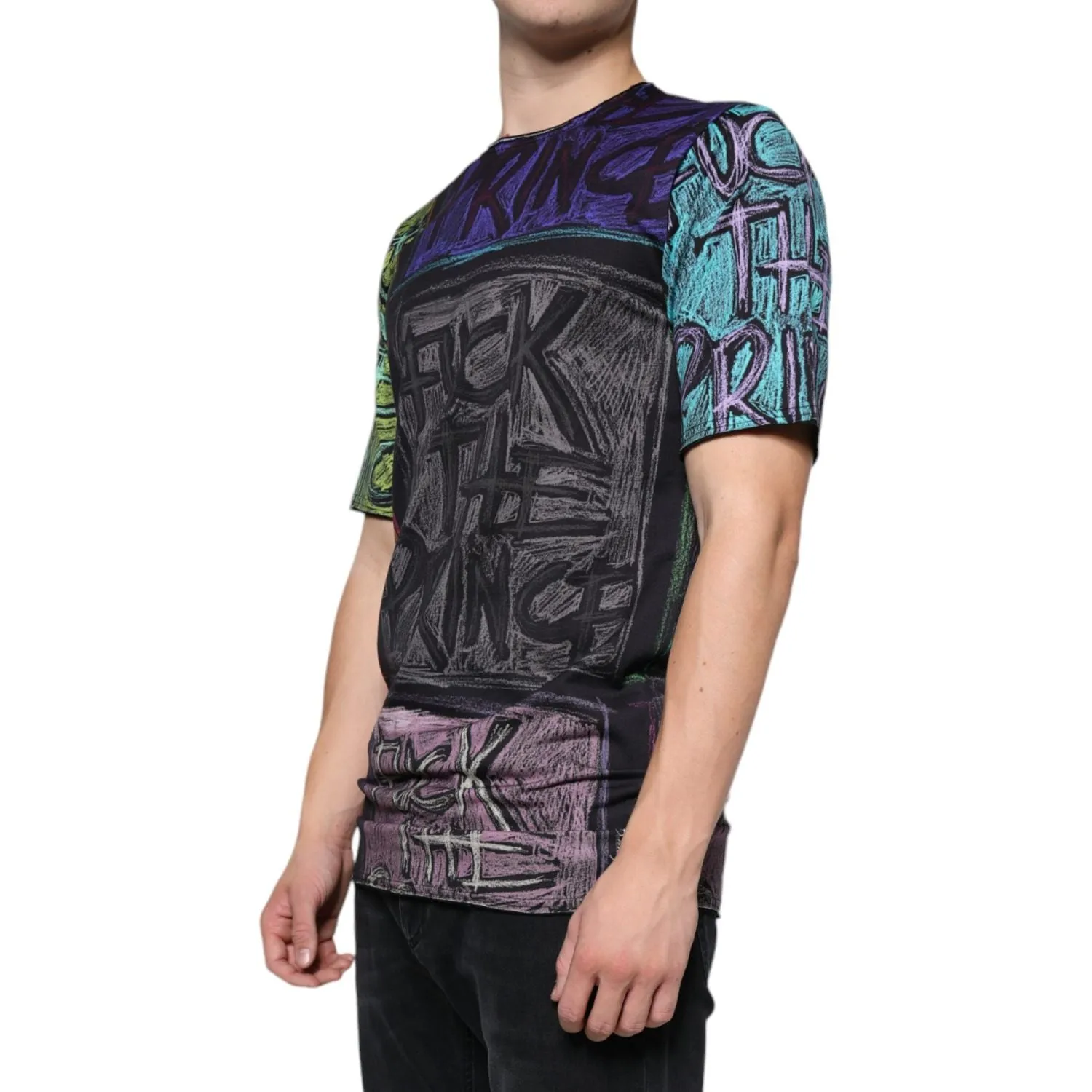 Dolce & Gabbana Multicolor Graphic Print Cotton T-shirt