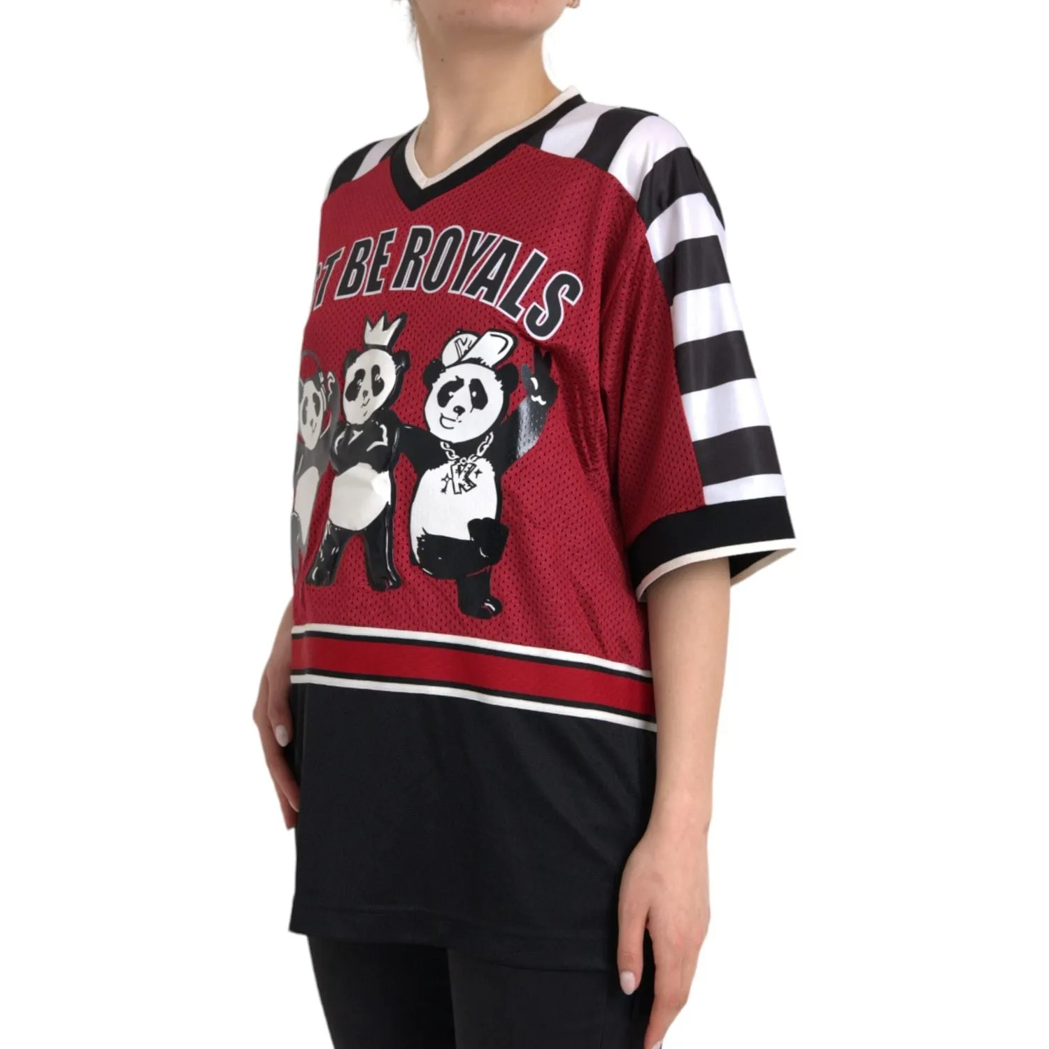 Dolce & Gabbana Multicolor Royals Panda Oversized T-shirt