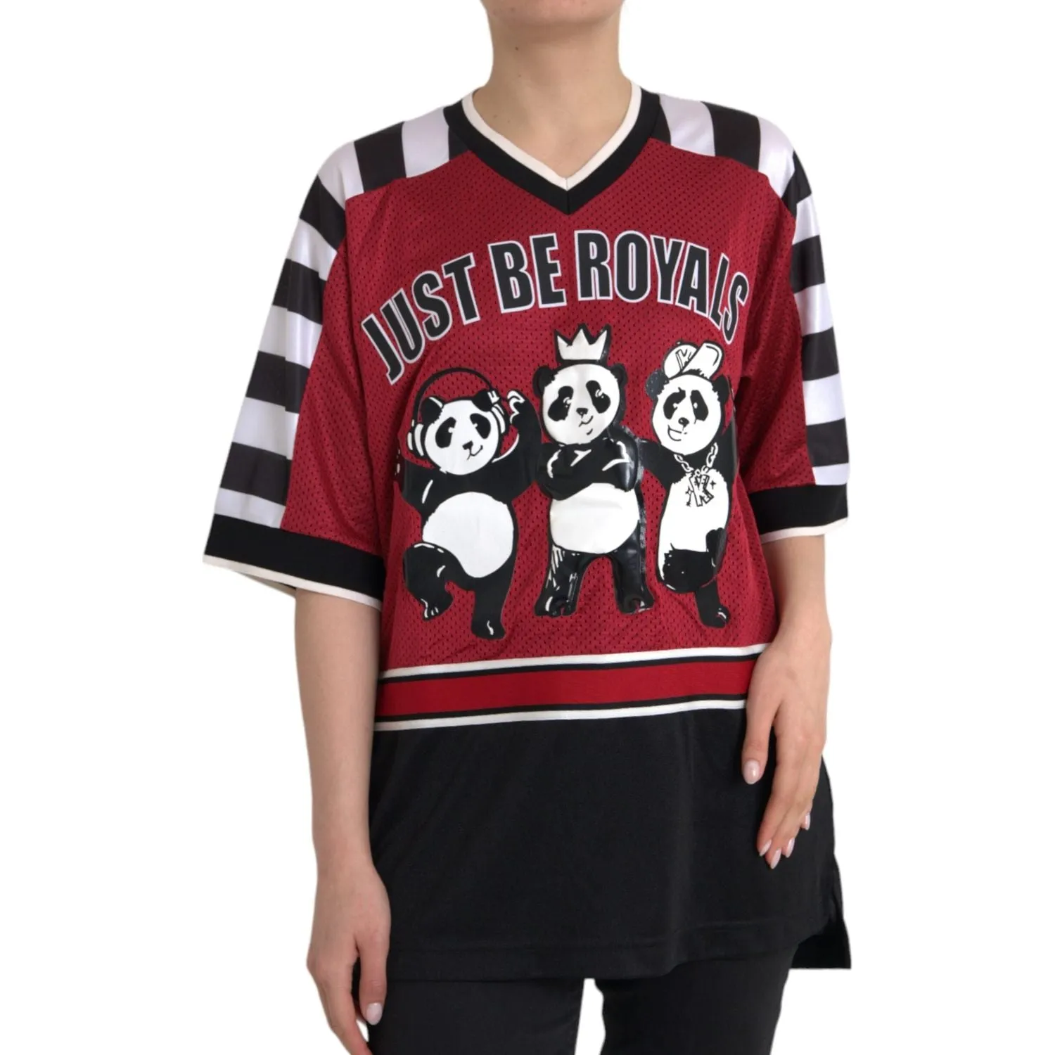 Dolce & Gabbana Multicolor Royals Panda Oversized T-shirt