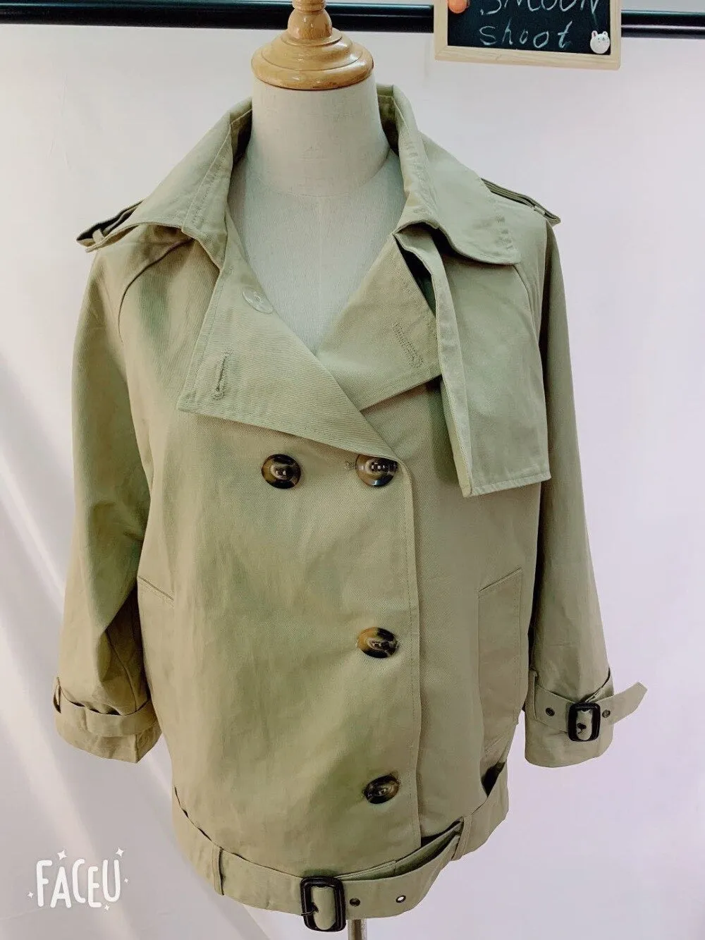 Double Breasted Plus size Winter Vintage Oversize Trench Coat