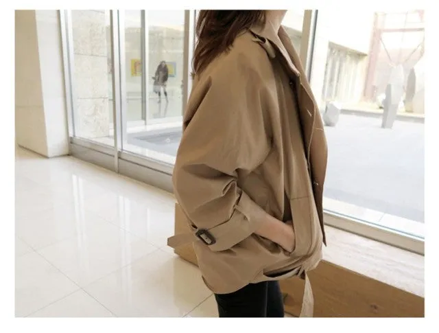 Double Breasted Plus size Winter Vintage Oversize Trench Coat