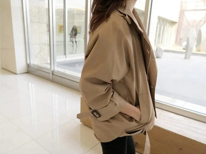 Double Breasted Plus size Winter Vintage Oversize Trench Coat