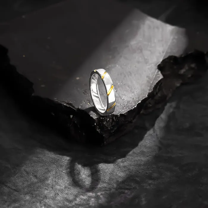 Dual Tone Charismatic Ring For Him