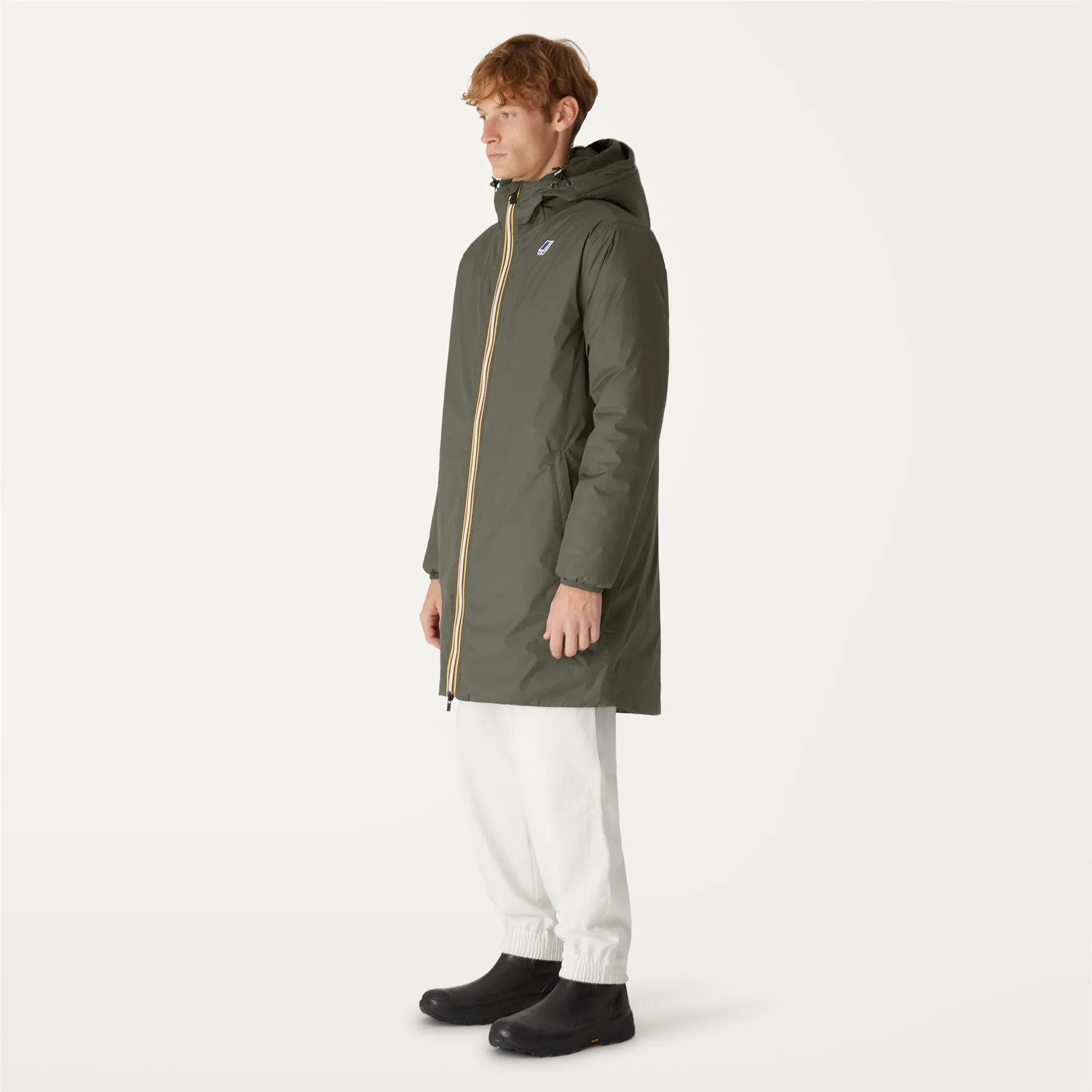 Eiffel Orsetto - Unisex Sherpa Lined Waterproof Rain Jacket in Green Blackish