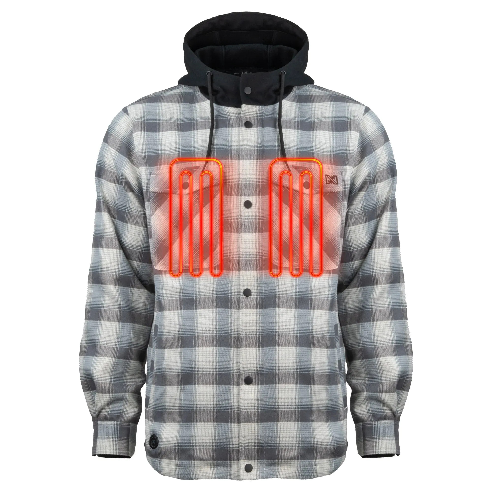 Flannel Hoodie Heated Jacket Men’s